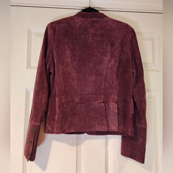 C Concept 100% leather plum colored jacket Size 10 - Picture 5 of 5